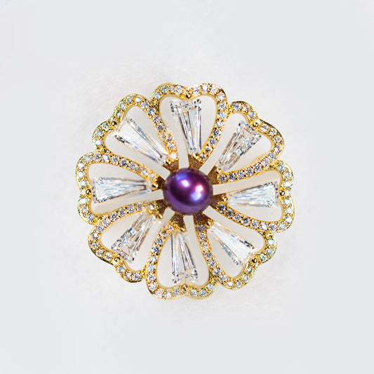 Gold Plated Bloom Brooch