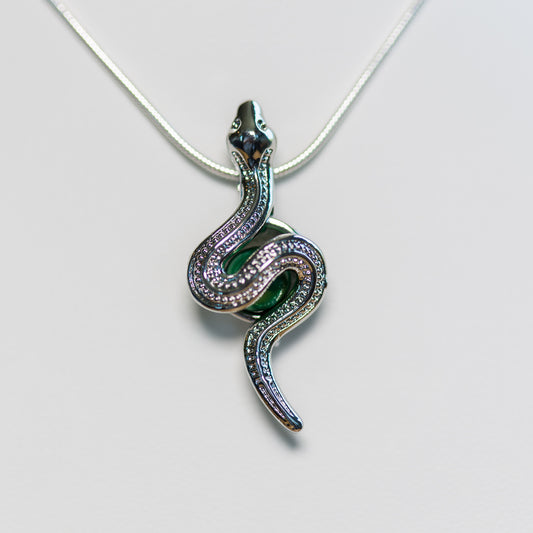 Silver Plated Snake Cage Pendant