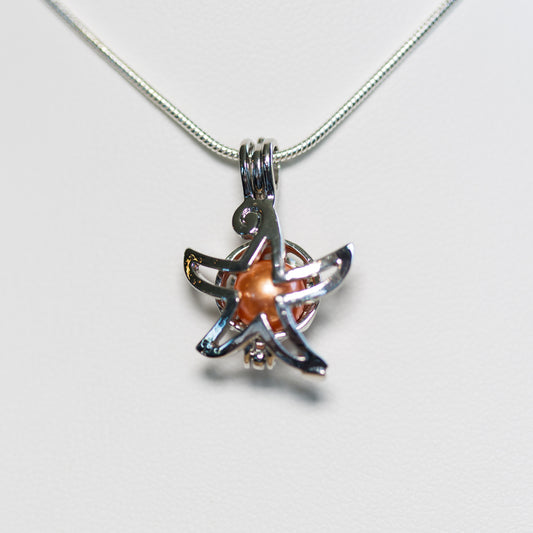 Silver Plated Starfish Cage Pendant
