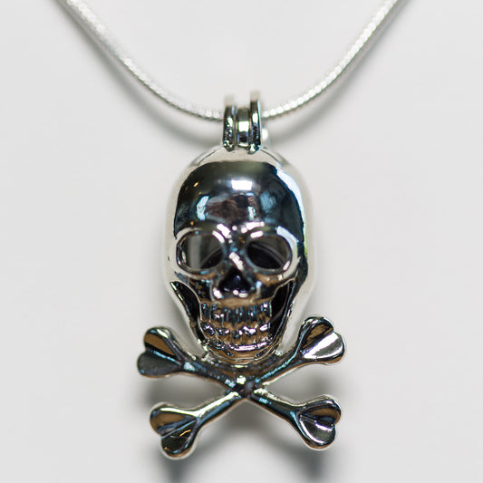 Silver Plated Skull Cage Pendant