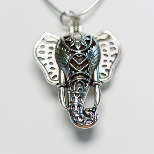 Edison Silver Plated Elephant Cage Pendant