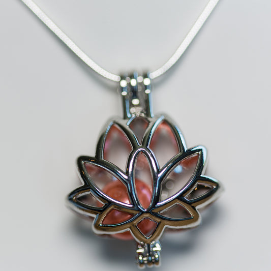 Edison Silver Plated Lotus Cage Pendant