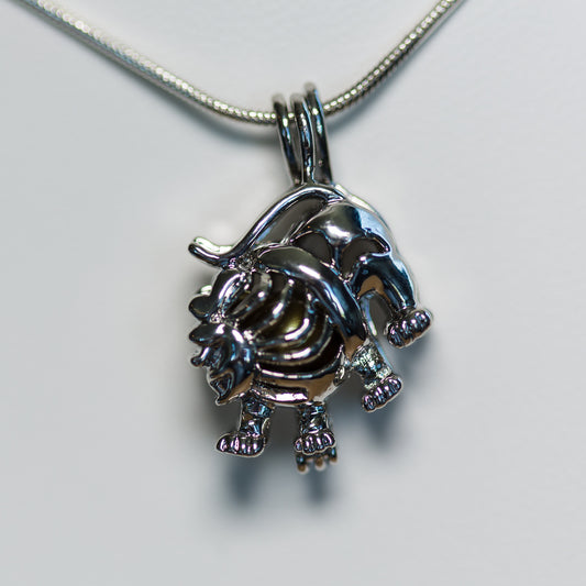 Silver Plated Leo Cage Pendant