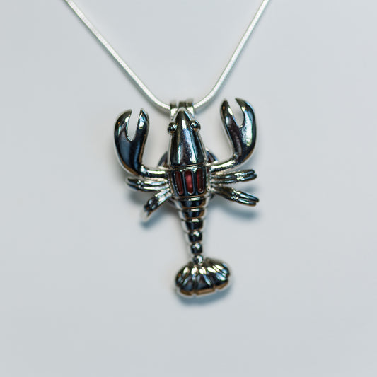 Silver Plated Lobster Cage Pendant
