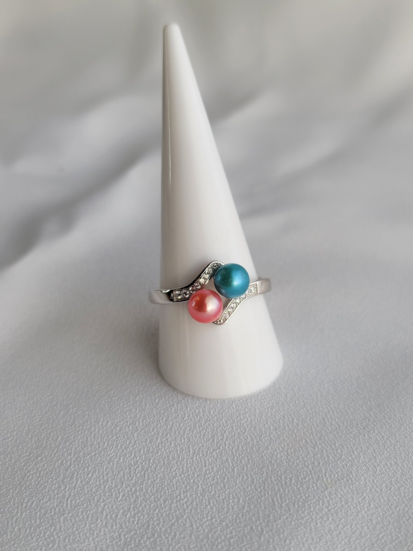 Sterling Silver Mother and Daughter Ring