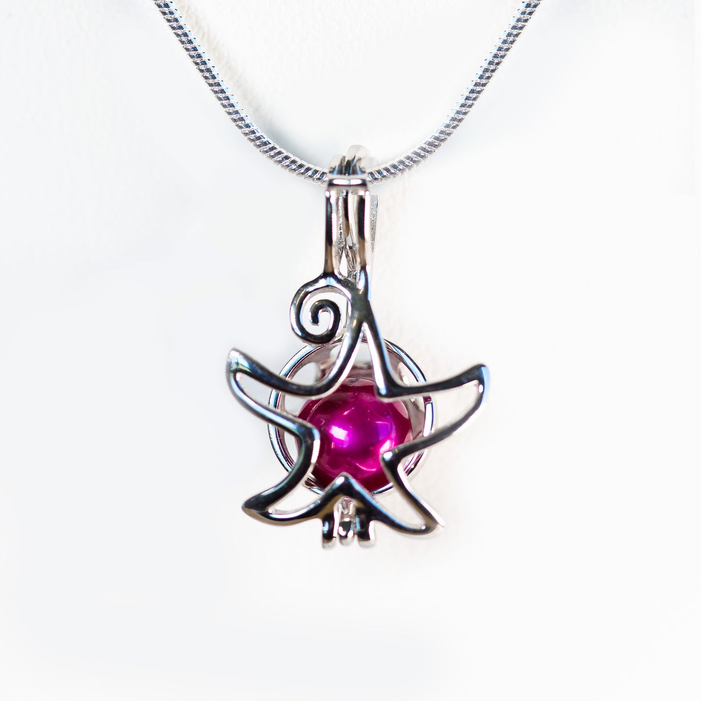 Sterling Silver Starfish Cage Pendant
