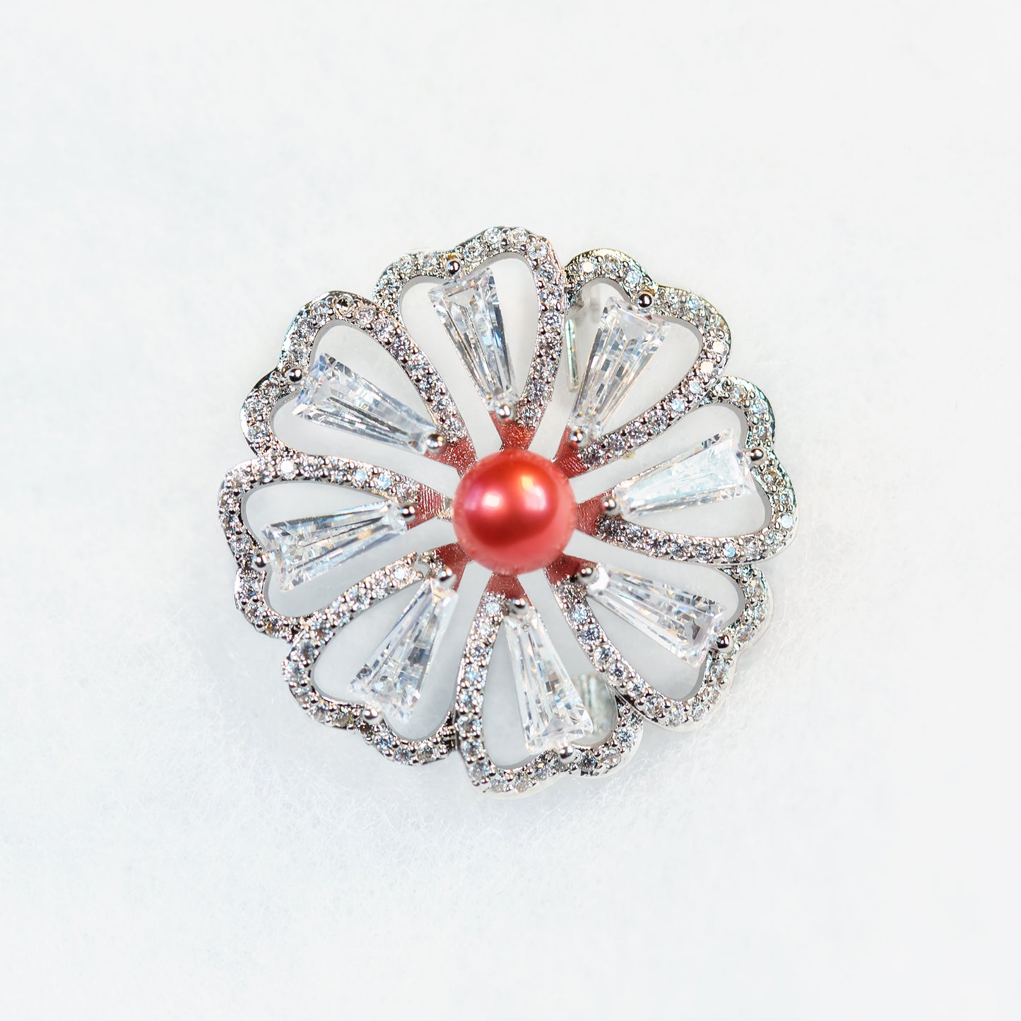 Silver Plated Bloom Brooch