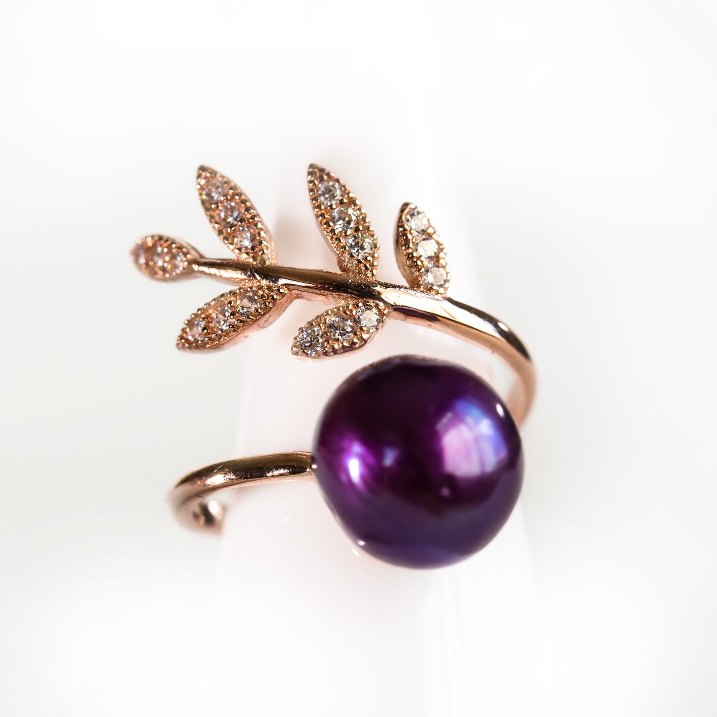 Rose Gold Plated Sterling Silver Fern Ring