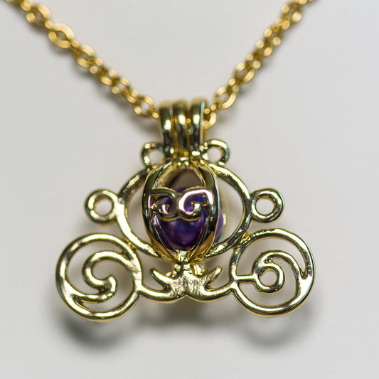 Gold Plated Carriage Cage Pendant