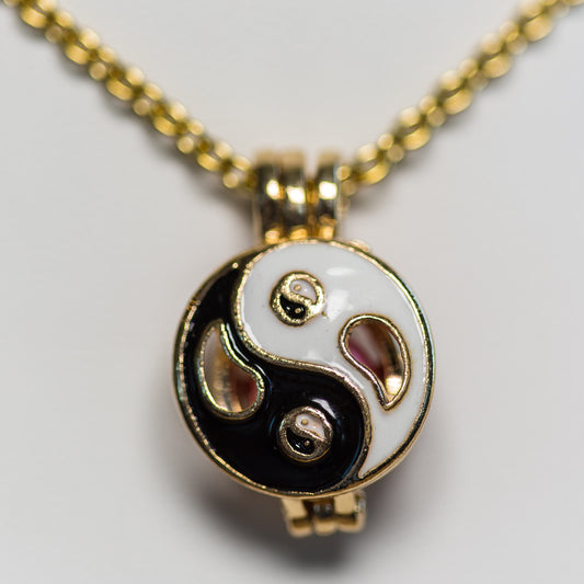 Gold Plated Yin Yang Cage Pendant