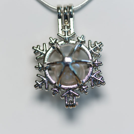 Edison Silver Plated Snowflake Cage Pendant