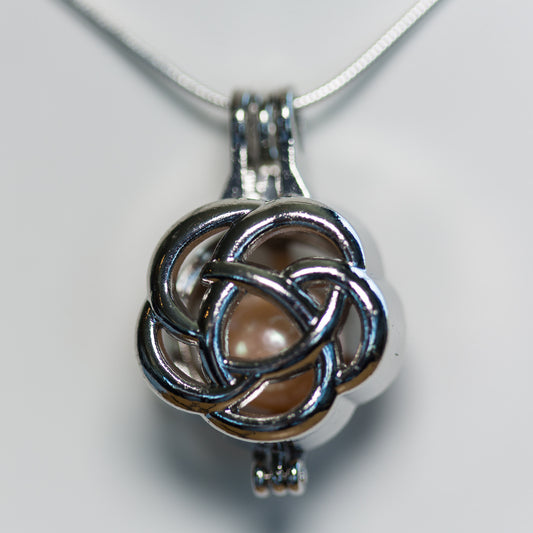 Silver Plated Edison Bloom Cage Pendant