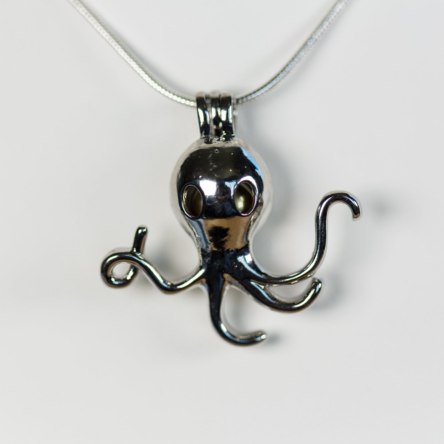 Silver Plated Octopus Cage Pendant