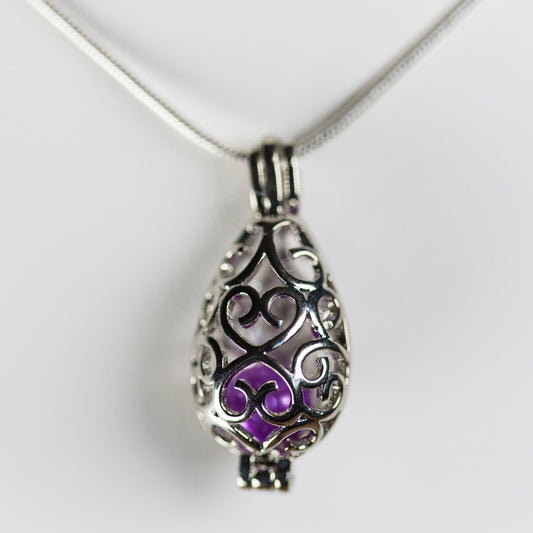 Silver Plated Egg Cage Pendant