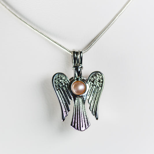 Silver Plated Angel Cage Pendant