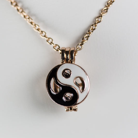 Rose Gold Plated Yin Yang Cage Pendant