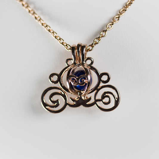 Rose Gold Plated Carriage Cage Pendant