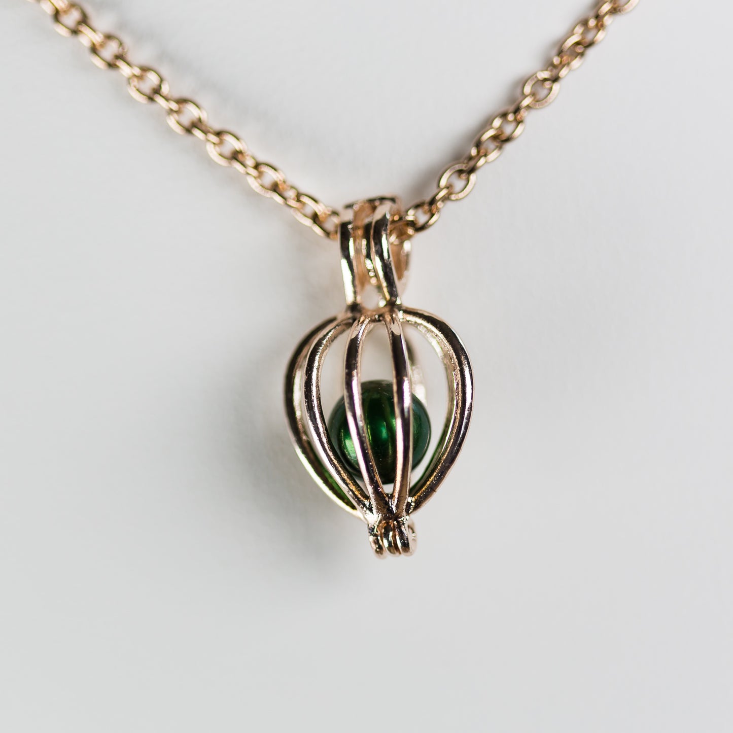 Rose Gold Plated Bulb Cage Pendant