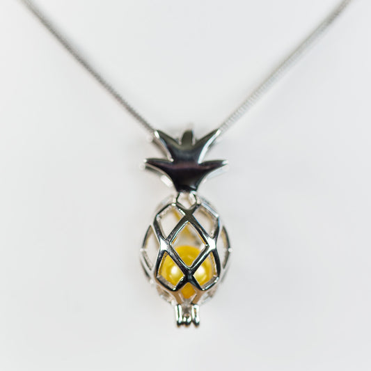 Sterling Silver Pineapple Cage Pendant