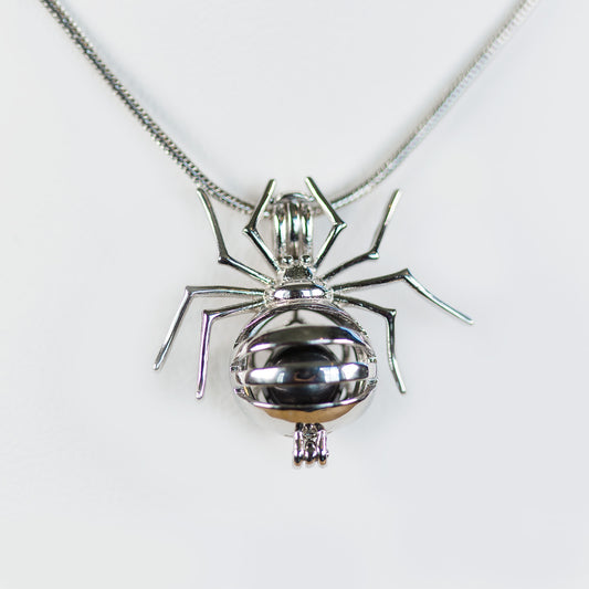 Sterling Silver Spider Cage Pendant