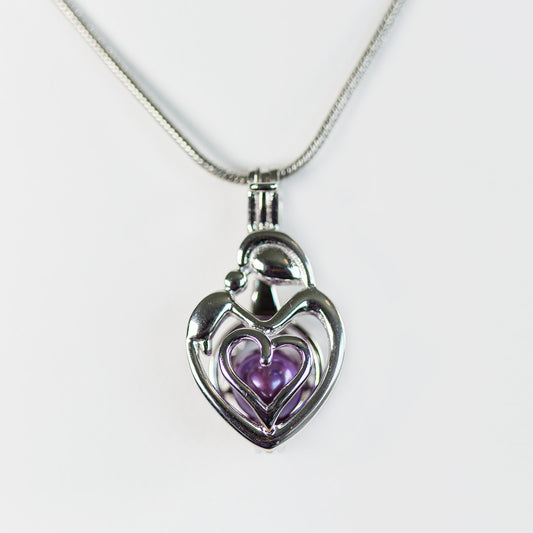 Sterling Silver Mother's Love Cage Pendant