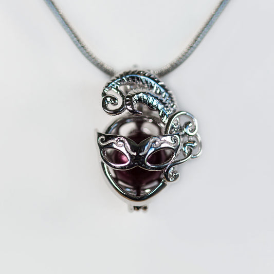 Sterling Silver Mask Cage Pendant